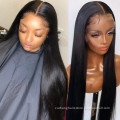 Custom glueless transparent swiss lace wig for black womenpre-plucked 13*6 virgin wigs human hair lace front brazilian